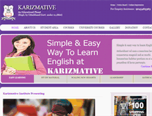 Tablet Screenshot of karizmative.com